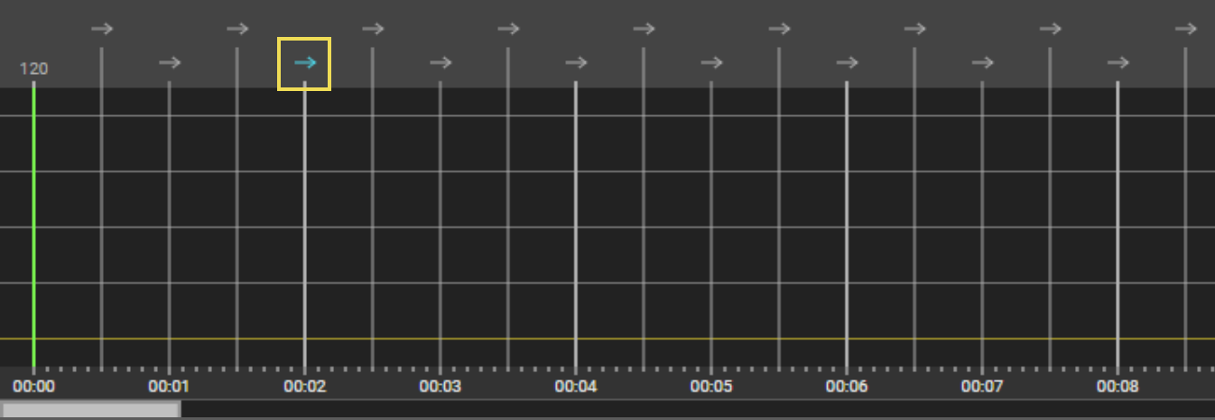 select beat in tracks display